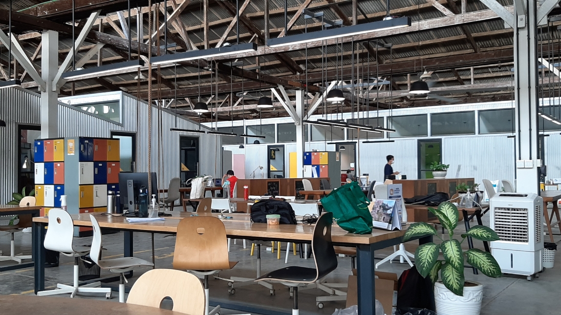 LED office in Cambodia under construction