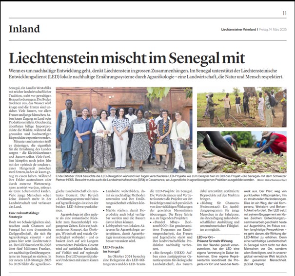 Overview of LED commitment in Senegal