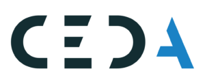 CEDA logo in dark teal and blue on a white background
