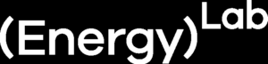 White “(Energy) Lab” text on a black background, styled as a clean logo
