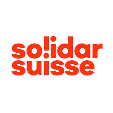 Red Solidar Suisse logo on a white background, centered and minimal