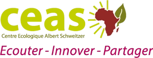 CEAS logo with Africa silhouette and the slogan "Écouter - Innover - Partager"