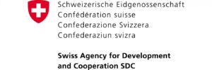 Swiss government logo and multilingual text for the Swiss Agency for Development and Cooperation