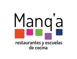 Manna logo on black background with five colorful square blocks beneath the text