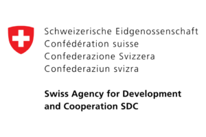 Swiss Confederation logo with multilingual text and Swiss Agency for Development and Cooperation