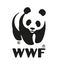 WWF panda logo in black and white on a plain background